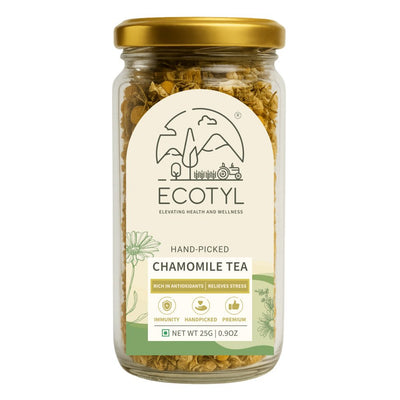 Chamomile Tea | Calming Herbal Tea | Supports Sleep & Relaxation | 25g – Tea on Brown Living™. SKU: ECOTYL00041. Img 5.