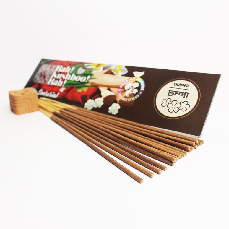 Champa Bah Kushboo Bah Premium Sensorial Aromatic Incense Sticks (10 Packs = 400+ Sticks) | Verified Sustainable by Brown Living™