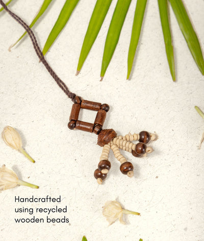 Chandan Phool Lumba | Handmade Floral Lumba Rakhi for Bhabhi – Rakhi on Brown Living™. SKU: GUL-22. Img 4.
