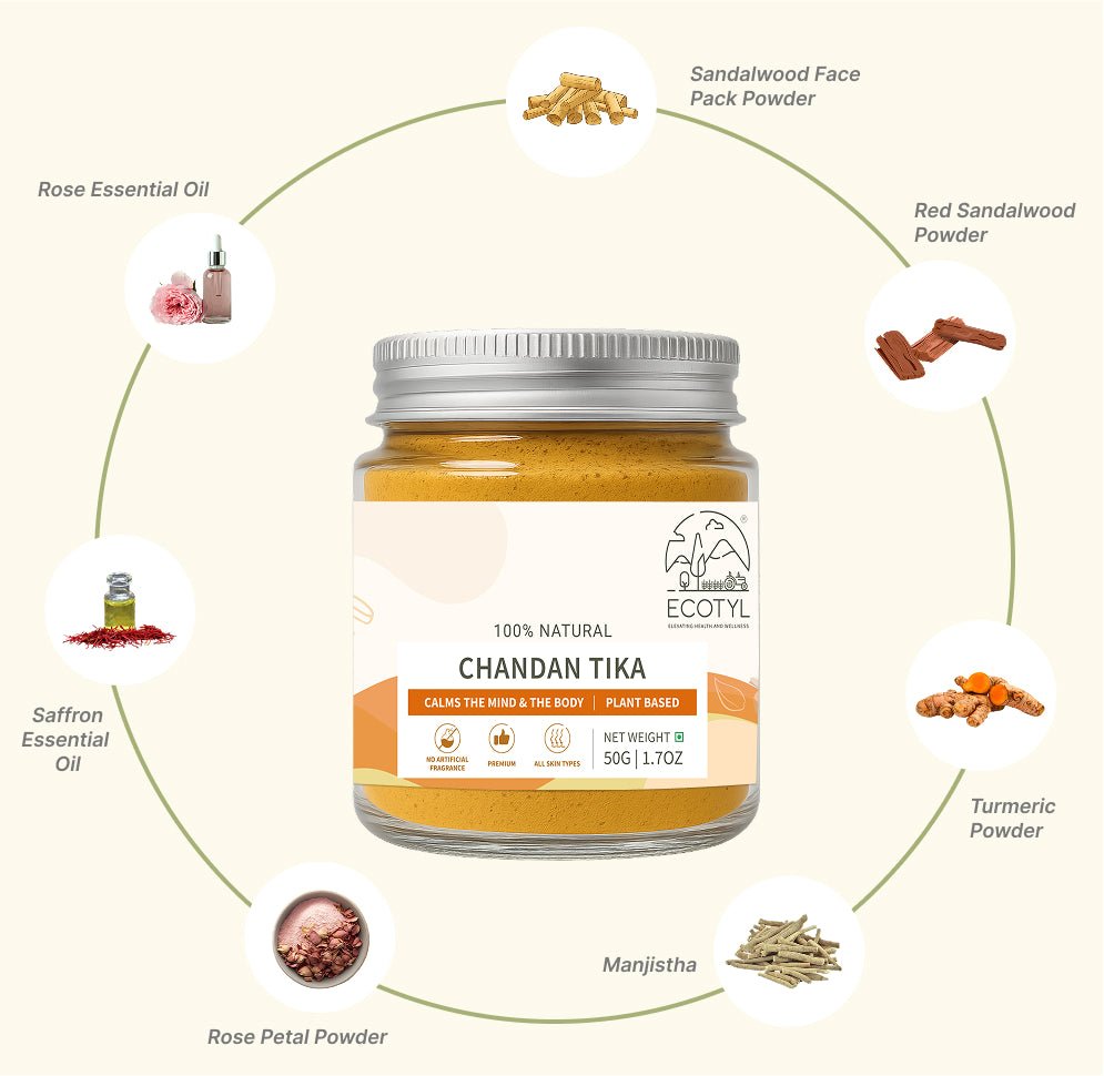 Chandan Teeka | Natural Sandalwood Teeka | Puja & Meditation | 50g – Religious Items by Ecotyl available on Brown Living™. . SKU: ECOTYL00042. Img 3.