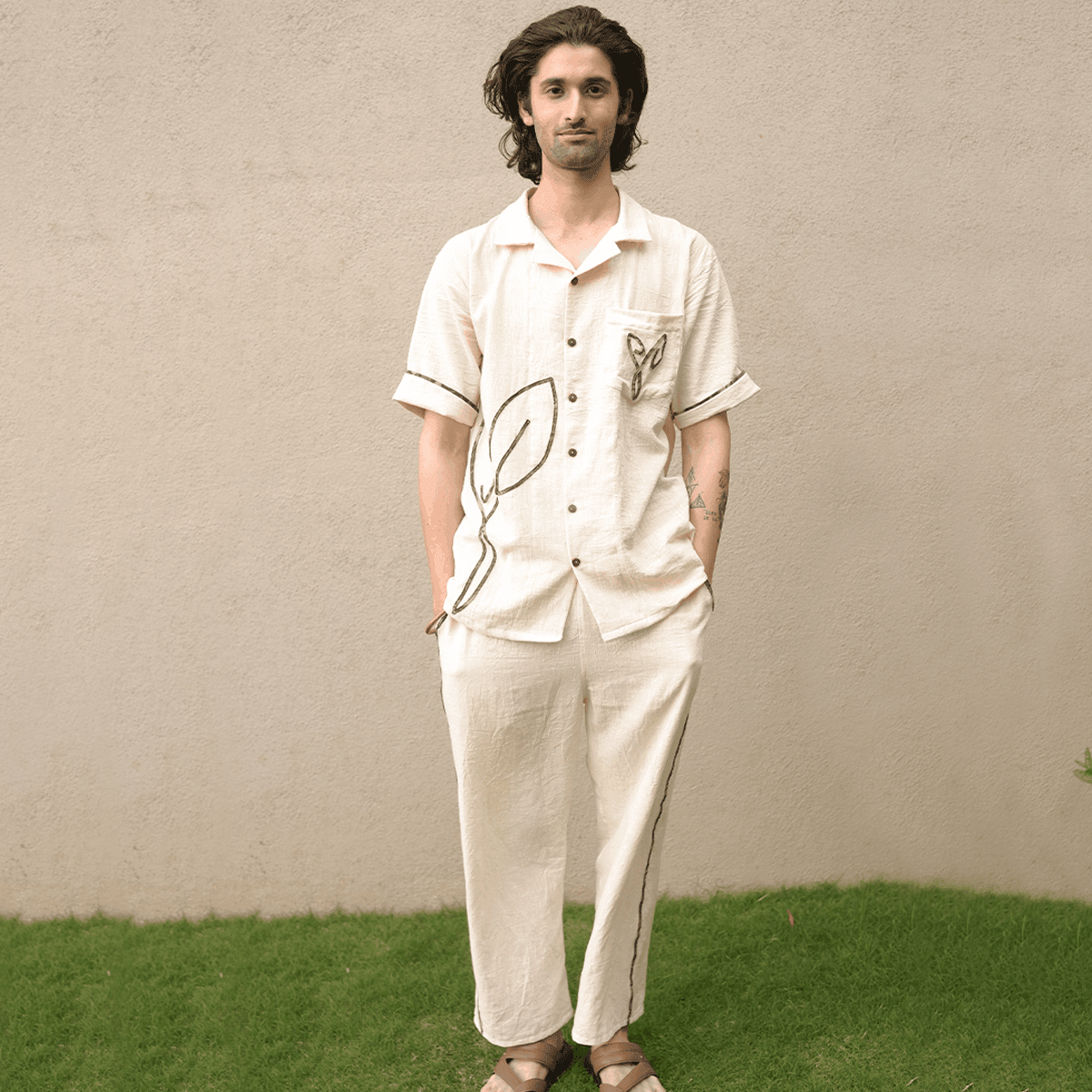 Chandan Unisex Pant | Sustainable Cotton Everyday Comfort Wear – Mens Pants on Brown Living™. SKU: 5GA00012. Img 1.