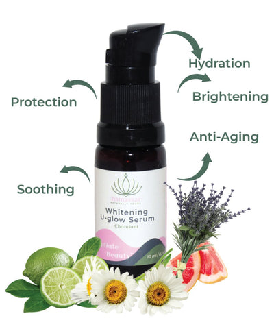 Chandani | Whitening U - glow serum - 10ml – Face Serum on Brown Living™. SKU: Uglo - ser - 05 - NAM. Img 3.