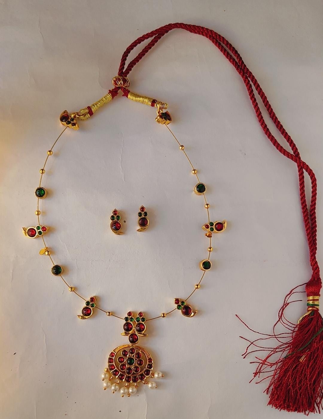 Chandramala Heritage Necklace | Traditional Statement Necklace – Womens Necklaces on Brown Living™. SKU: SAR1017. Img 2.