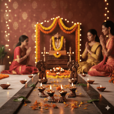 Charan Diya Set – Traditional Handmade Decor – Home Decor on Brown Living™. SKU: D13. Img 3.