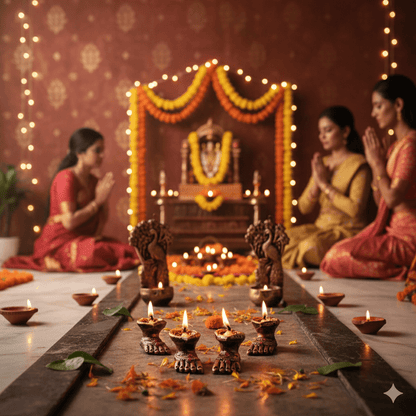 Charan Diya Set – Traditional Handmade Decor – Home Decor on Brown Living™. SKU: D13. Img 3.