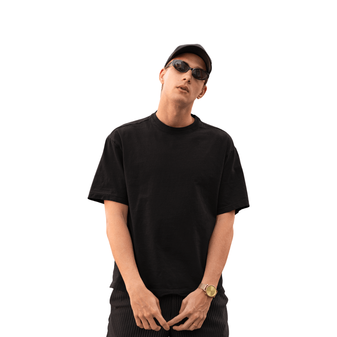Charcoal Black | Hemp T-Shirt | Unisex – Mens T-Shirt on Brown Living™. SKU: CharcoalBlack-S. Img 1.