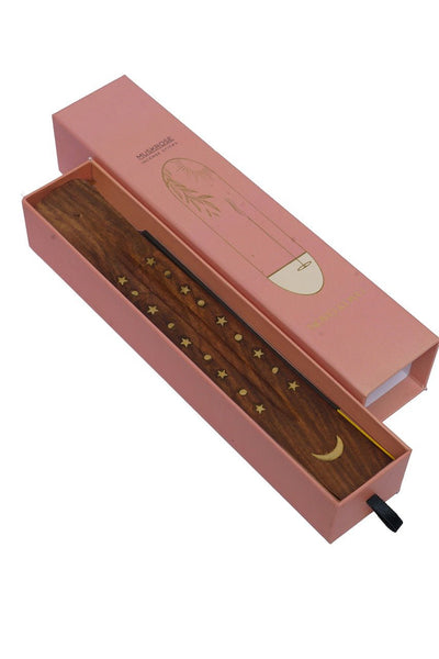 Charcoal-Free Musk Rose Incense Sticks | 70 Sticks with Wooden Star – Home Decor on Brown Living™. SKU: MRIS001. Img 1.