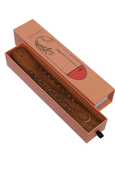 Charcoal-Free Oudh Noir Incense Sticks | 70 Sticks with Wooden Star – Home Decor on Brown Living™. SKU: ONIS016. Img 1.