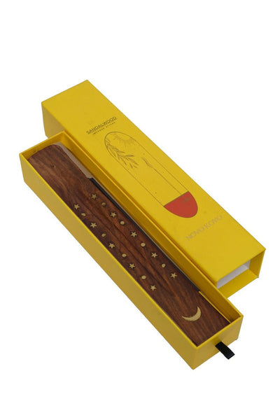Charcoal-Free Sandalwood Incense Sticks | 70 Sticks with Wooden Star – Home Decor on Brown Living™. SKU: SWIS005. Img 1.