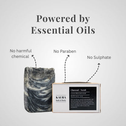 Charcoal & Neroli Soap Bar for Deep Cleansing | 100g – Body Soap by Kaura available on Brown Living™. . SKU: KI312. Img 6.