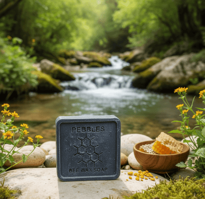 Charcoal Soap | Natural Beeswax & HoneyShield Moisture Bar – Body Soap on Brown Living™. SKU: APPCL-020. Img 1.