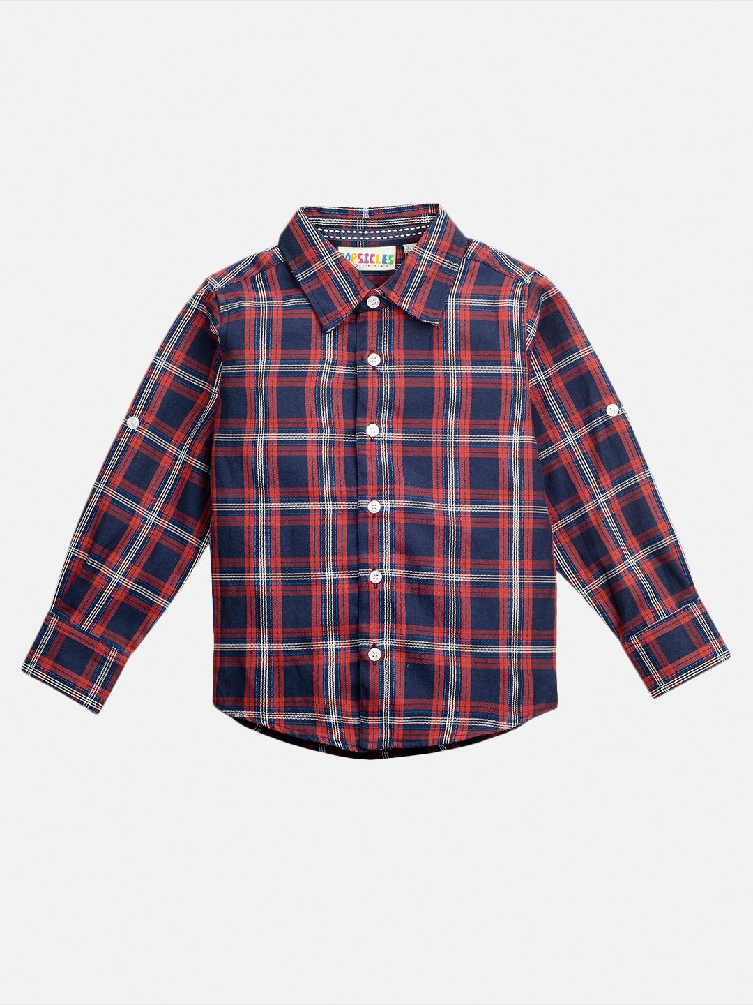 Checkered Box Shirt Regular Fit for Boys | Casual & Stylish Shirt – Kids Shirts on Brown Living™. SKU: PB214_1. Img 1.