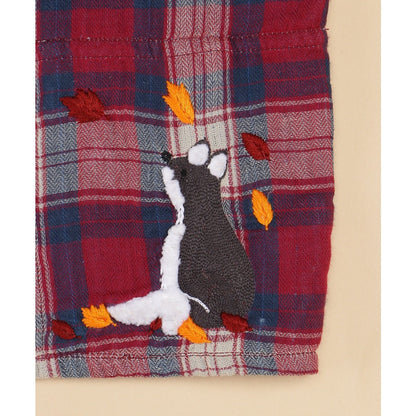 Checkered Foxy Reversible Cotton Shirt for Boys – Kids Daywear Sets on Brown Living™. SKU: MCBL66OR. Img 5.