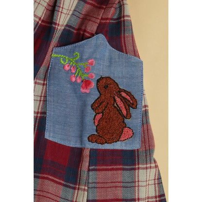 Checkered Rabbit Dress | Soft Cotton Dress for Girls – Kids Daywear Sets on Brown Living™. SKU: MCBL89DP. Img 8.