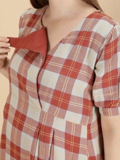 Checkered Rabbit - Rising Sun Maternity Dress – Womens Maternity Wear on Brown Living™. SKU: MCBL158. Img 4.
