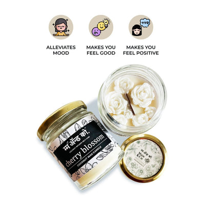 Cherry Blossom - 100% Coconut Wax Botanical Candle – Candles & Fragrances on Brown Living™. SKU: BC12001. Img 2.