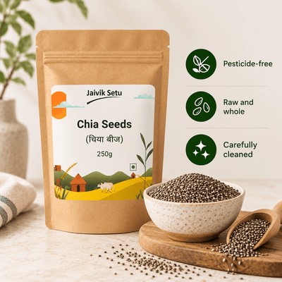 Chia Seeds | 250g Natural Superfood Seeds – Dried Fruits, Nuts & Seeds on Brown Living™. SKU: CSJS. Img 3.