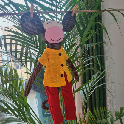 Chimpy The Monkey – Soft Toy by Kauseyah available on Brown Living™. . SKU: KJ02. Img 1.