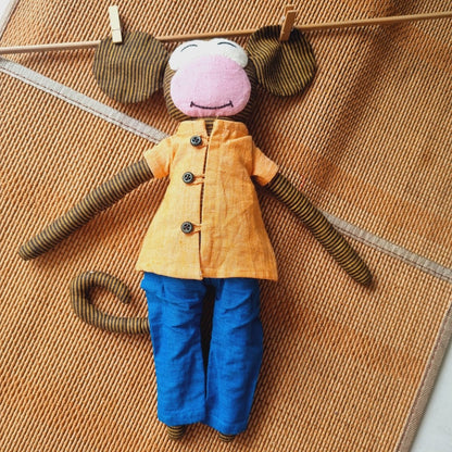 Chimpy The Monkey – Soft Toy by Kauseyah available on Brown Living™. . SKU: KJ02. Img 4.