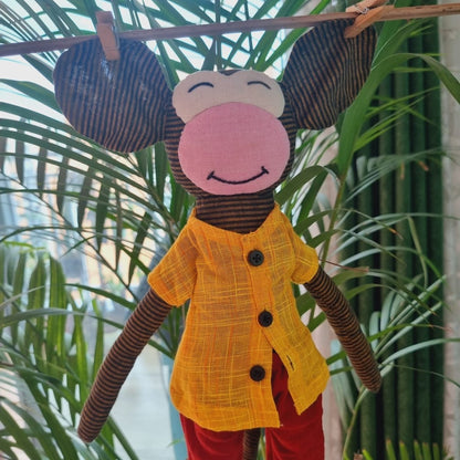 Chimpy The Monkey – Soft Toy by Kauseyah available on Brown Living™. . SKU: KJ02. Img 2.
