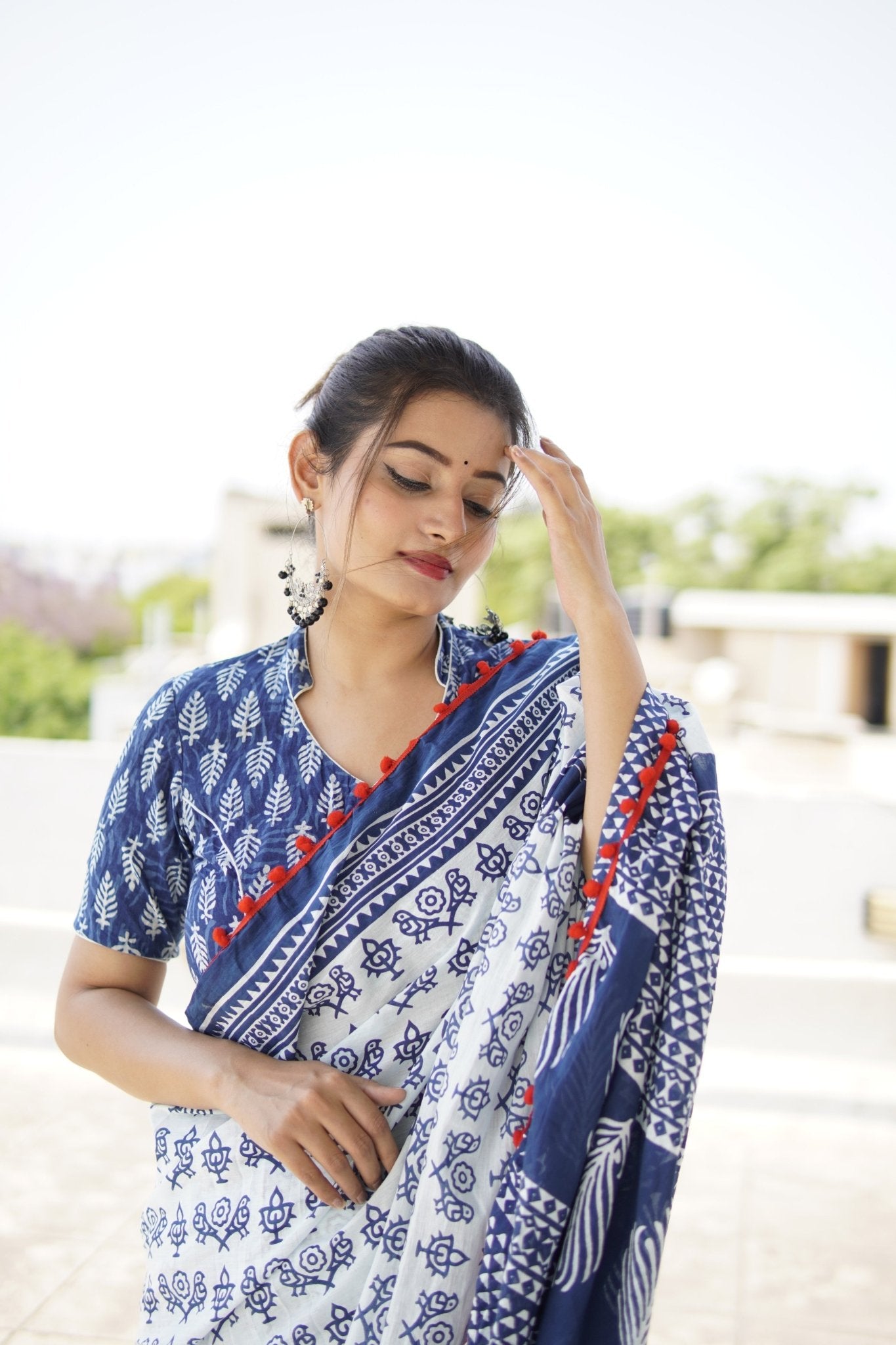 Chirai Mulmul Cotton Saree | Verified Sustainable by Brown Living™