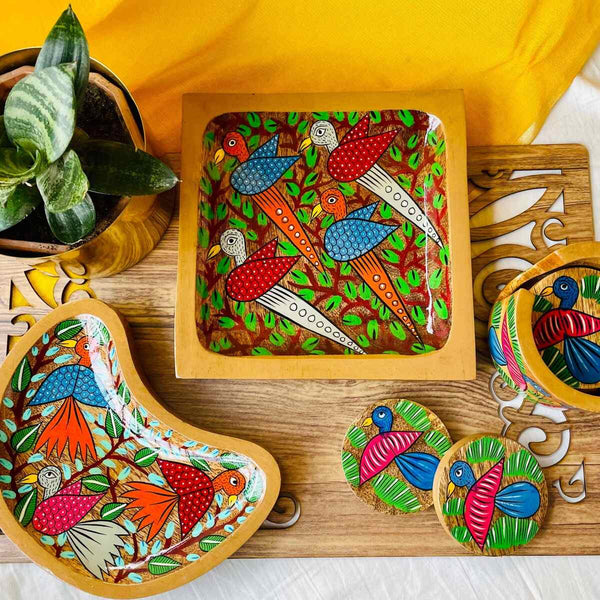 Chiraiya Hamper- Chehak Platter, Chakori Platter and Chehal Coaster Set | Verified Sustainable Gift Giving on Brown Living™