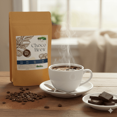 Choco Brew – Rich Chocolate Infused Coffee – Coffee on Brown Living™. SKU: APPCL - 105. Img 1.