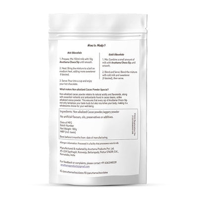 Choco Sip Drinking Chocolate Powder Mix – Powder Drink Mixes on Brown Living™. SKU: Choco_Sip_Dark_HotChoclate. Img 2.