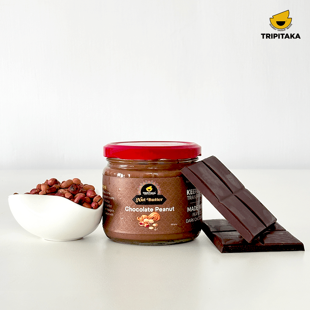 Chocolate Peanut Butter | Roasted Peanuts & Chocolate | 300g – Jams & Spreads on Brown Living™. SKU: TP-NB-CPB. Img 2.