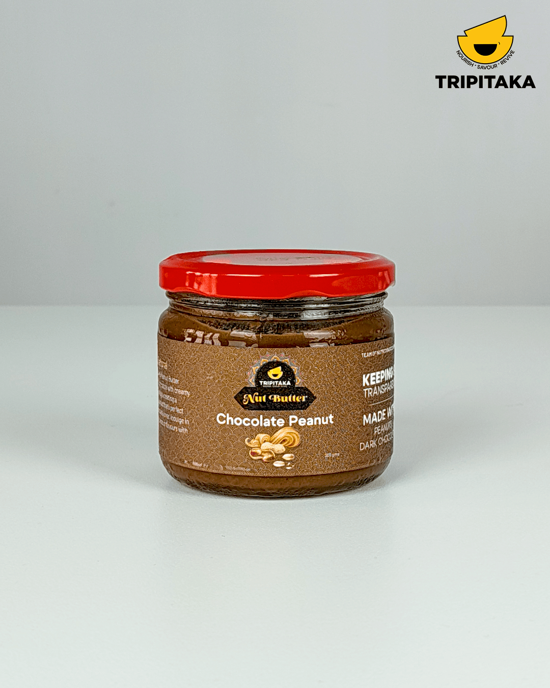 Chocolate Peanut Butter | Roasted Peanuts & Chocolate | 300g – Jams & Spreads on Brown Living™. SKU: TP-NB-CPB. Img 1.