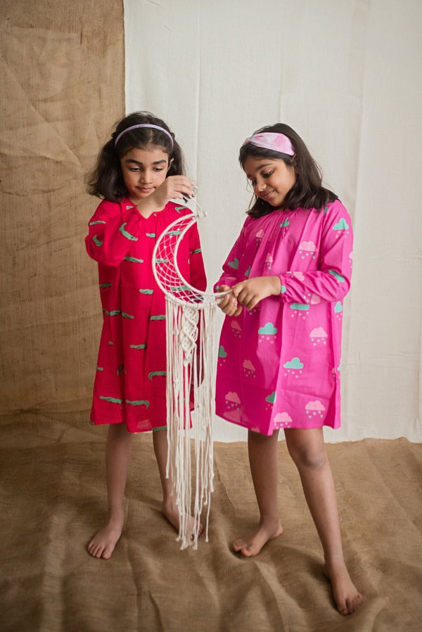 Christmas Crocodile - Girls Comfort Wear | Verified Sustainable Kids Frocks & Dresses on Brown Living™