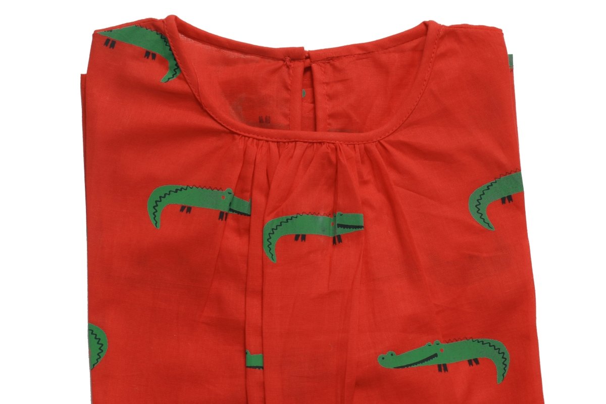 Christmas Crocodile - Girls Comfort Wear | Verified Sustainable by Brown Living™