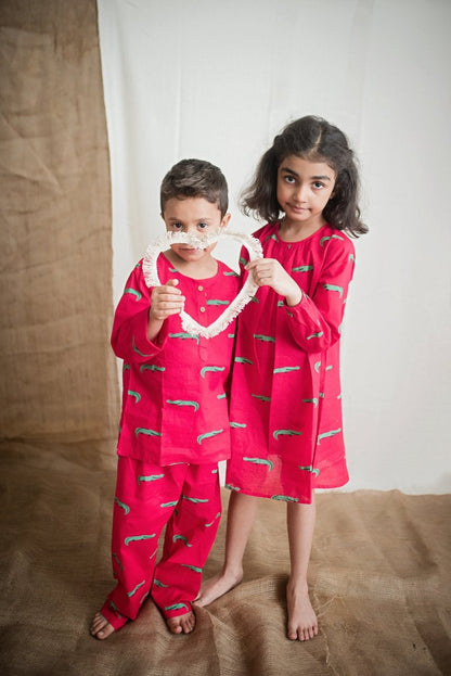 Christmas Crocodile - Girls Comfort Wear | Verified Sustainable by Brown Living™