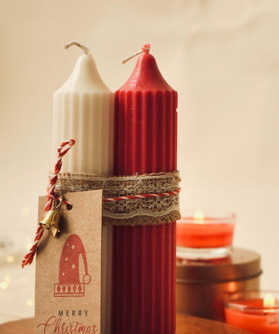 Christmas Special - Hope Pillar Set of 2 Candles – Candles & Fragrances on Brown Living™. SKU: HPC04304_N. Img 1.