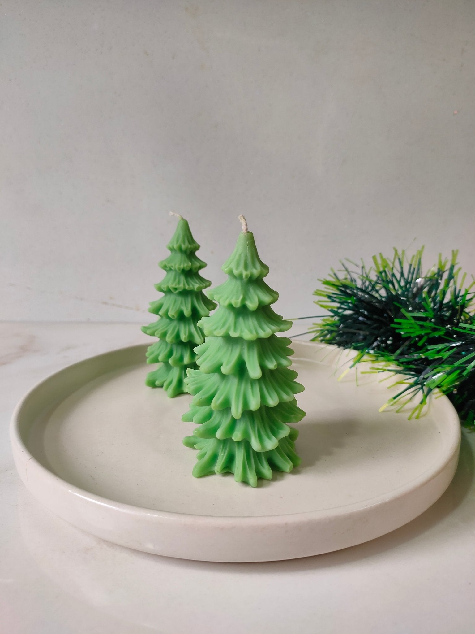 Christmas Tree Candles – Set of 2 (Same Color) | Festive Decor – Candles & Fragrances on Brown Living™. SKU: BGCT002. Img 1.