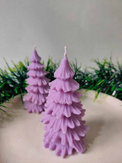 Christmas Tree Candles – Set of 2 (Same Color) | Festive Decor – Candles & Fragrances on Brown Living™. SKU: BMCT001. Img 4.