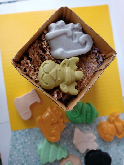 Christmas Collection - Cartoon Shaped Kids Soap Bar Set – Body Soap on Brown Living™. SKU: SOB - SOAP - 48. Img 2.