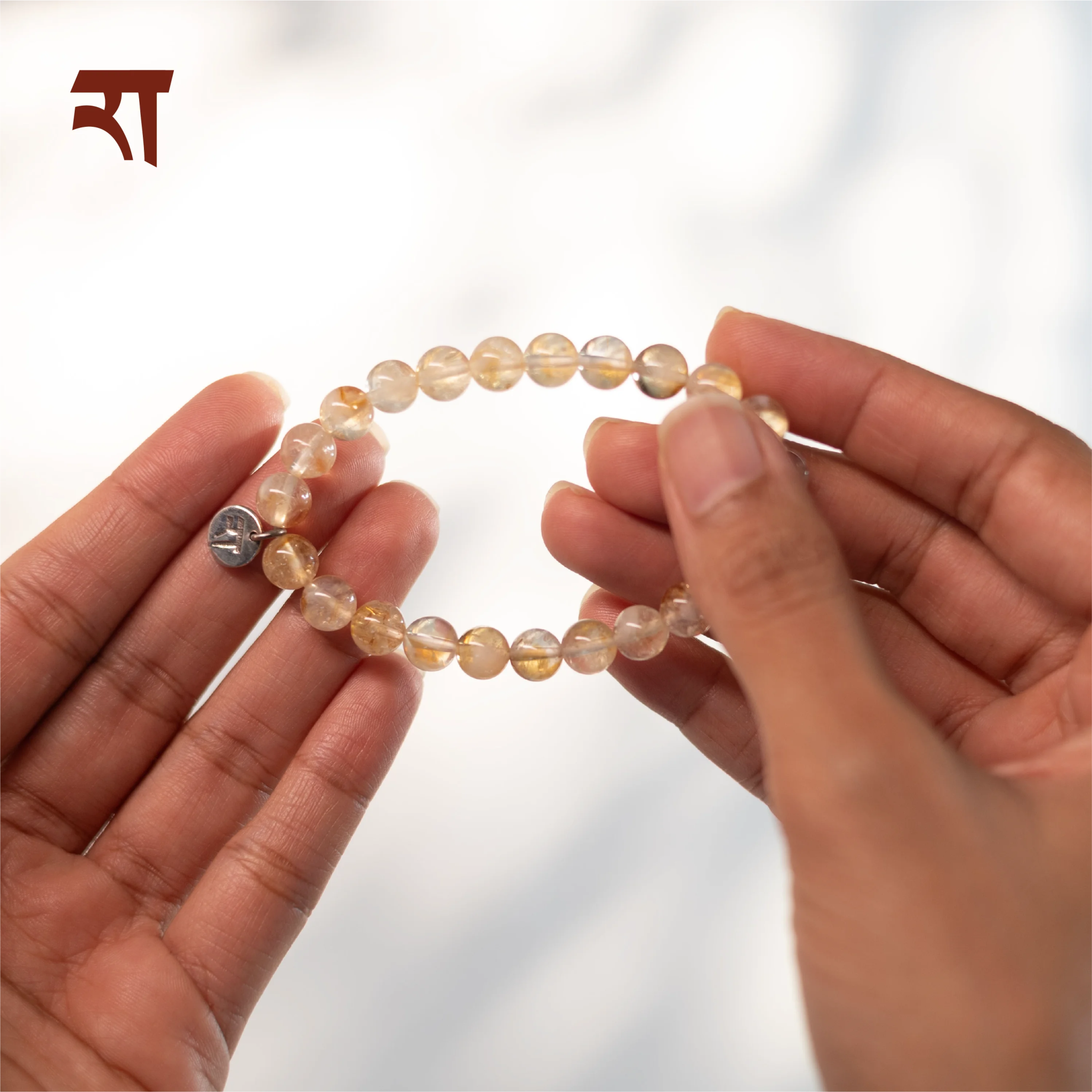 Citrine Bracelet | Healing Crystal Jewelry – Womens Bracelets on Brown Living™. SKU: RA-BR-CT-01. Img 1.