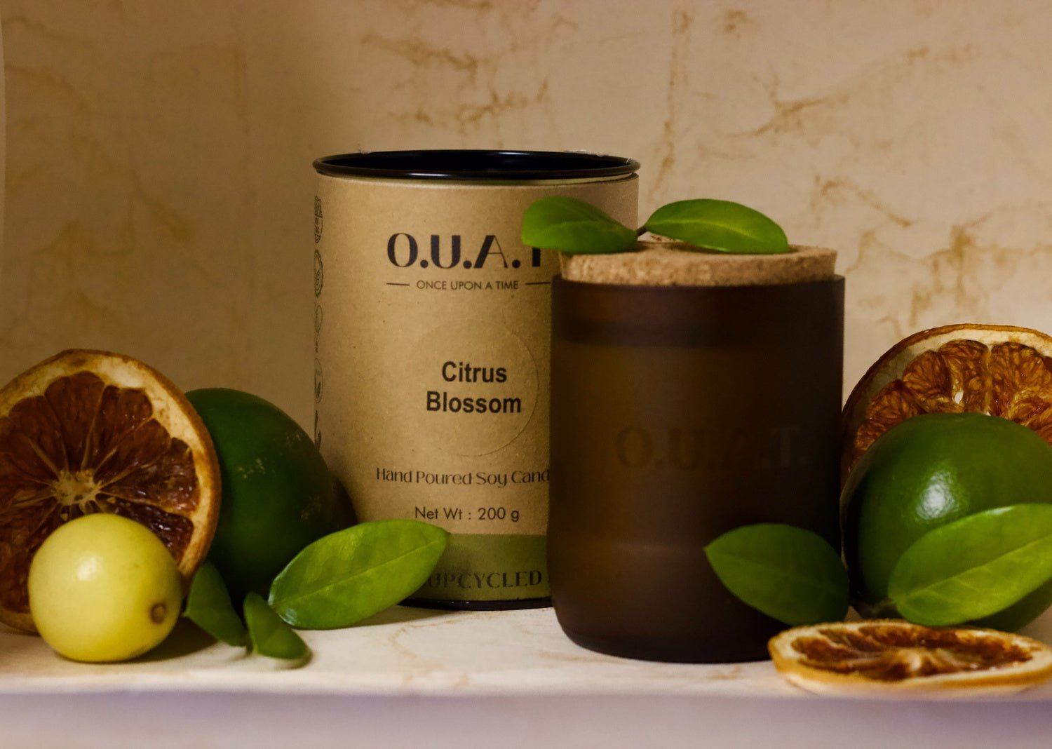 Citrus Blossom Handpoured Soy wax Candle – Candles & Fragrances on Brown Living™. SKU: OCB6. Img 2.