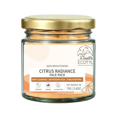 Citrus Radiance Face Pack | Tan Removal & Glow | 75g – Face Pack on Brown Living™. SKU: ECOTYL00068. Img 5.