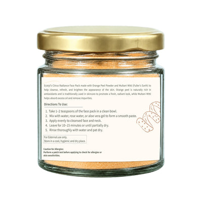 Citrus Radiance Face Pack | Tan Removal & Glow | 75g – Face Pack on Brown Living™. SKU: ECOTYL00068. Img 6.