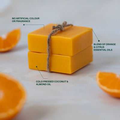Citrus Sunshine Bathing Bar – Natural Soap for Dry & Sensitive Skin – Body Soap on Brown Living™. SKU: CITBB002. Img 2.