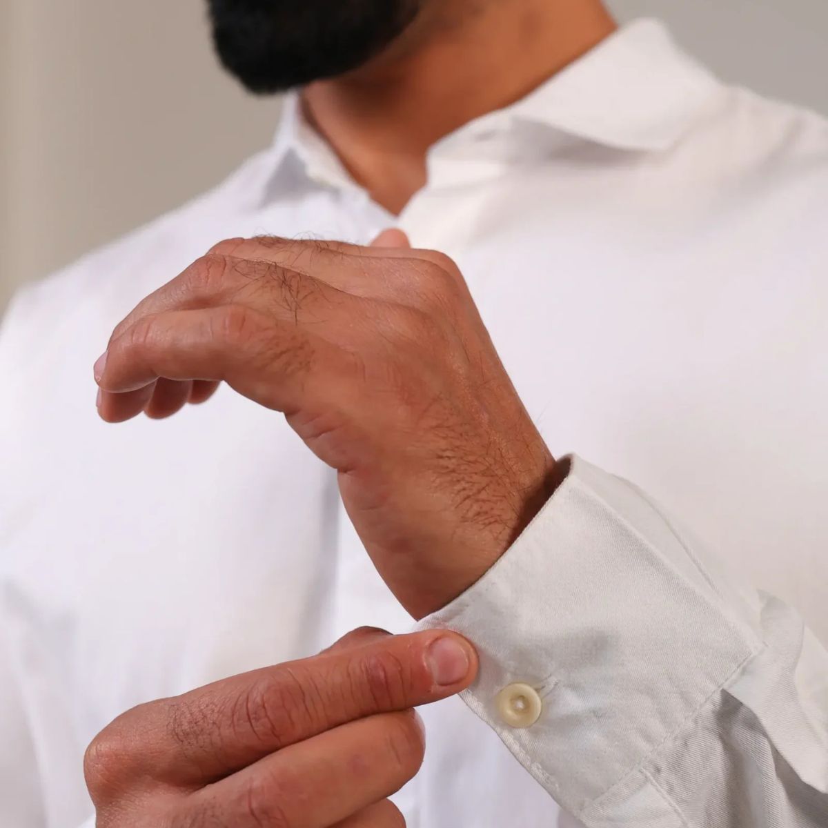 Classic Cotton White Shirt – Timeless & Elegant For Men – Mens Shirt on Brown Living™. SKU: SN - WT - F - S. Img 4.