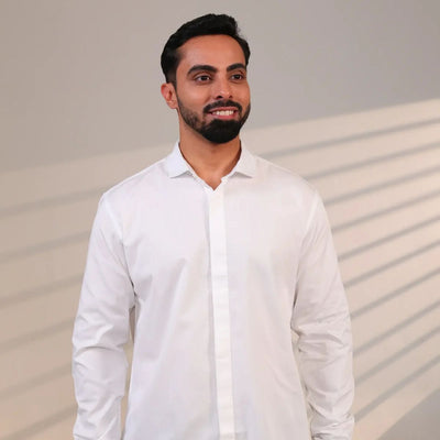 Classic Cotton White Shirt – Timeless & Elegant For Men – Mens Shirt on Brown Living™. SKU: SN - WT - F - S. Img 1.