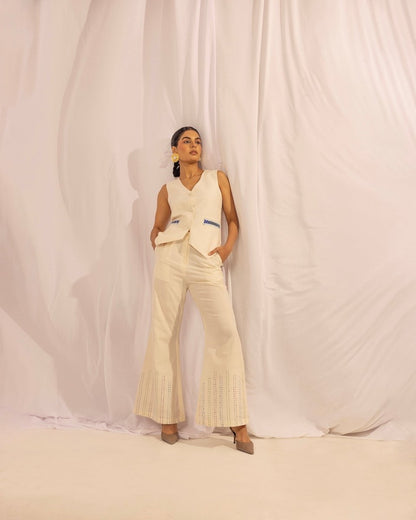 Classic Flared Trousers – Comfortable Everyday Wear – Womens Pants by House Of Ara available on Brown Living™. . SKU: HOA - KAN - 101. Img 2.
