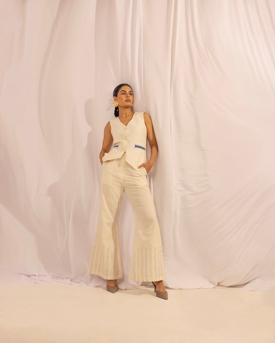 Classic Flared Trousers – Comfortable Everyday Wear – Womens Pants by House Of Ara available on Brown Living™. . SKU: HOA - KAN - 101. Img 2.