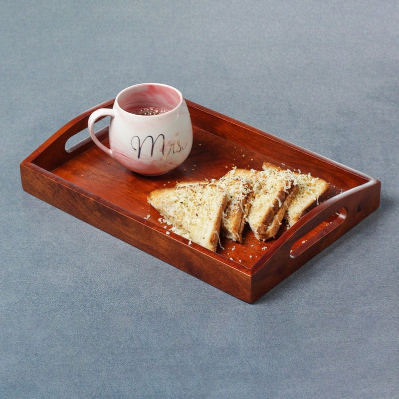 Classic Serving Wooden Tray (Set of 2) | Verified Sustainable Trays & Platters on Brown Living™