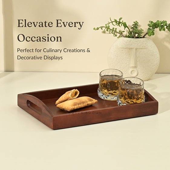 Classic Serving Wooden Tray (Small) | Verified Sustainable by Brown Living™