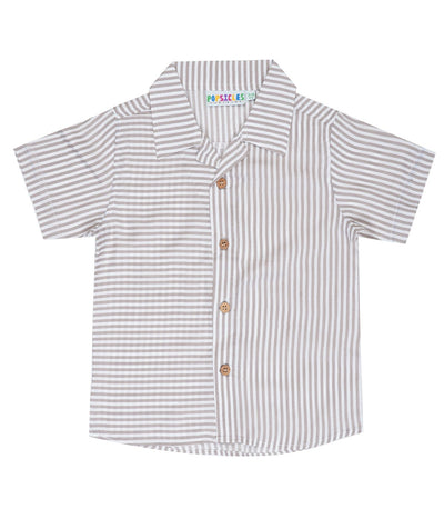 Classic White Shirt for Kids – Comfortable Cotton Casual Wear – Kids Shirts on Brown Living™. SKU: PB229_1. Img 1.