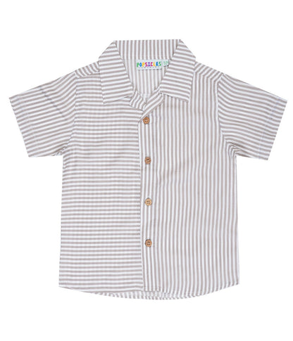 Classic White Shirt for Kids – Comfortable Cotton Casual Wear – Kids Shirts on Brown Living™. SKU: PB229_1. Img 1.